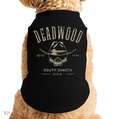 D.E.A.D.W.O.O.D. South Dakota Usa Distressed Design Souvenir Doggie Tank