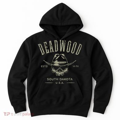 D.E.A.D.W.O.O.D. South Dakota Usa Distressed Design Souvenir Hoodie