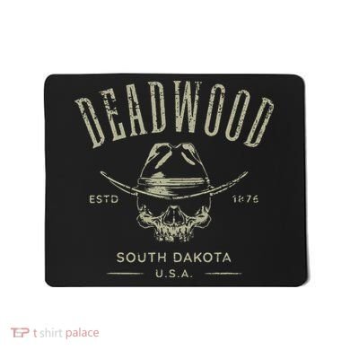 D.E.A.D.W.O.O.D. South Dakota Usa Distressed Design Souvenir Mousepad
