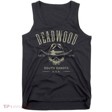 D.E.A.D.W.O.O.D. South Dakota Usa Distressed Design Souvenir Tank Top