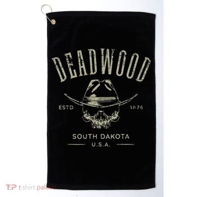 D.E.A.D.W.O.O.D. South Dakota Usa Distressed Design Souvenir Golf Towel
