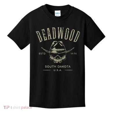D.E.A.D.W.O.O.D. South Dakota Usa Distressed Design Souvenir Kids T-Shirt