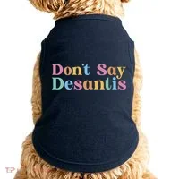 Dont Say Desantis Retro Doggie Tank thumb 0