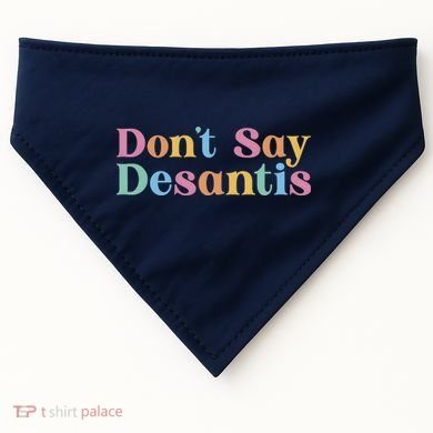 Dont Say Desantis Retro USA-Made Doggie Bandana