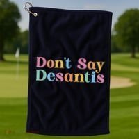 Dont Say Desantis Retro Golf Towel thumb 1