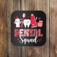Dental Squad Dental Gift Assistant Dentist Happy Valentine's Day Gift Coaster thumb 0