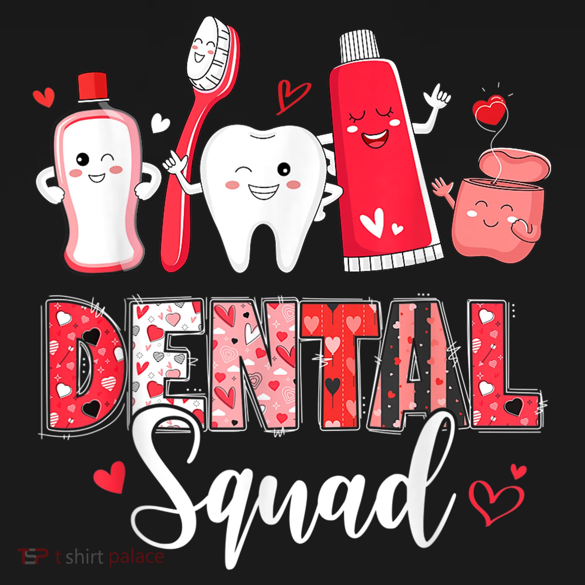 Dental Squad Dental Gift Assistant Dentist Happy Valentine's Day Gift Women's Tank Top