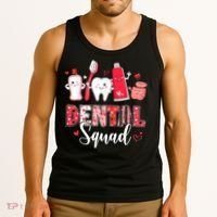Dental Squad Dental Gift Assistant Dentist Happy Valentine's Day Gift Tank Top thumb 3