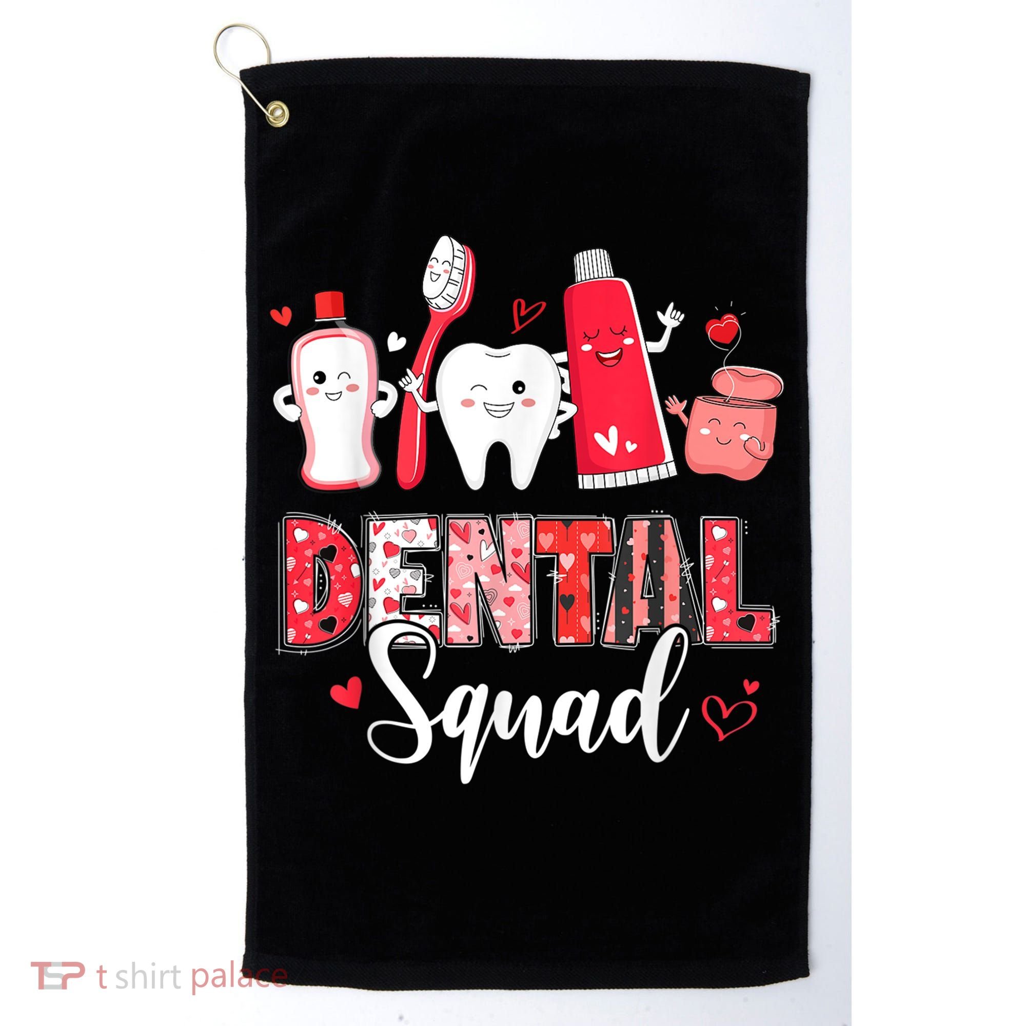 Dental Squad Dental Gift Assistant Dentist Happy Valentine's Day Gift Golf Towel