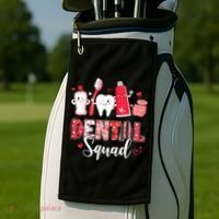 Dental Squad Dental Gift Assistant Dentist Happy Valentine's Day Gift Golf Towel thumb 2