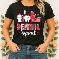 Dental Squad Dental Gift Assistant Dentist Happy Valentine's Day Gift Women's T-Shirt thumb 2