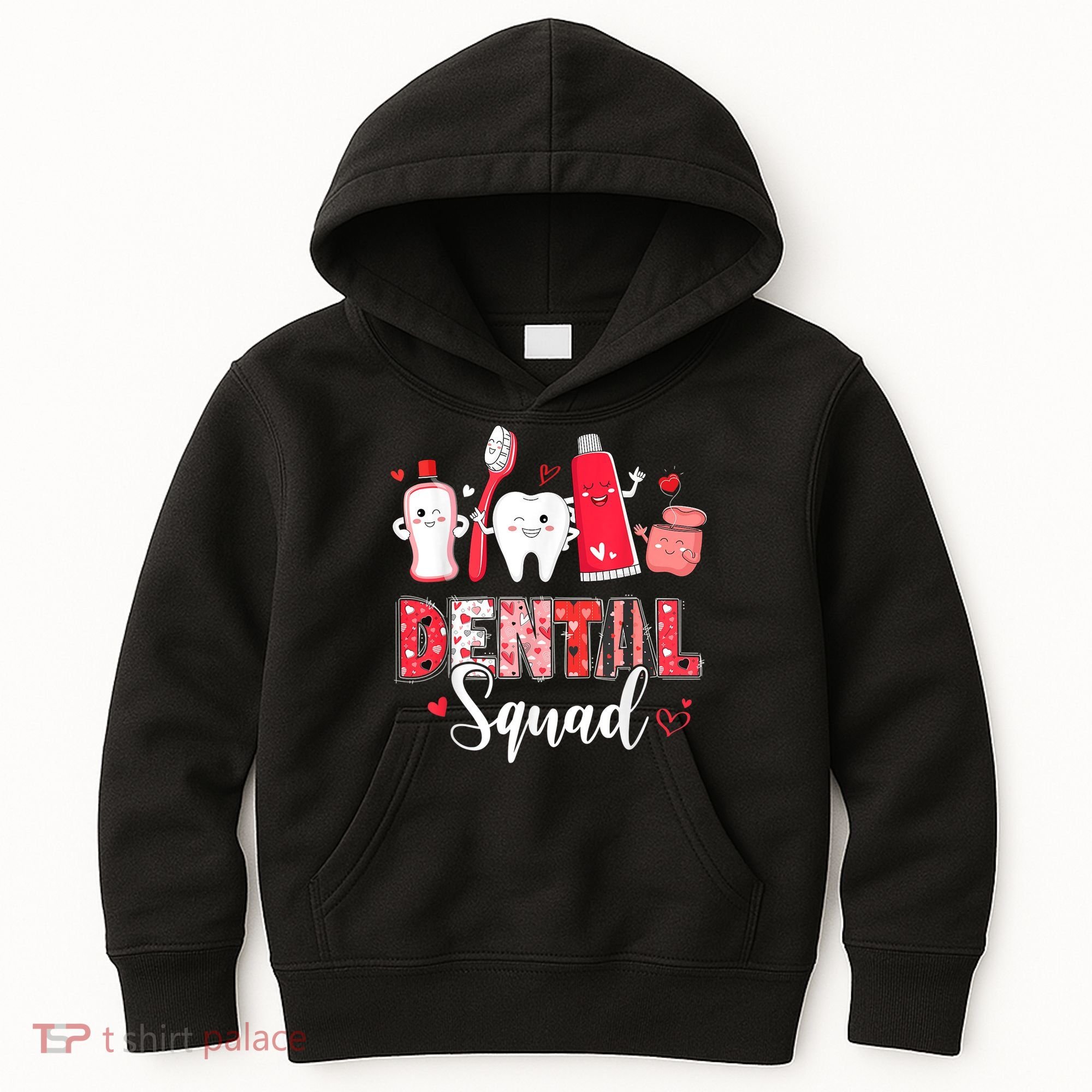 Dental Squad Dental Gift Assistant Dentist Happy Valentine's Day Gift Kids Hoodie