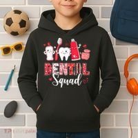Dental Squad Dental Gift Assistant Dentist Happy Valentine's Day Gift Kids Hoodie thumb 2