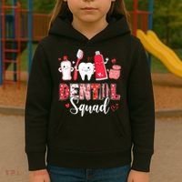 Dental Squad Dental Gift Assistant Dentist Happy Valentine's Day Gift Kids Hoodie thumb 3