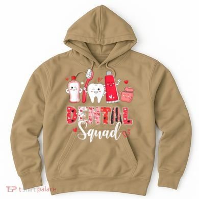 Dental Squad Dental Gift Assistant Dentist Happy Valentine's Day Gift Hoodie