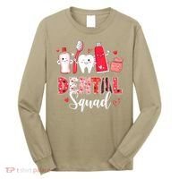 Dental Squad Dental Gift Assistant Dentist Happy Valentine's Day Gift Long Sleeve Shirt thumb 0