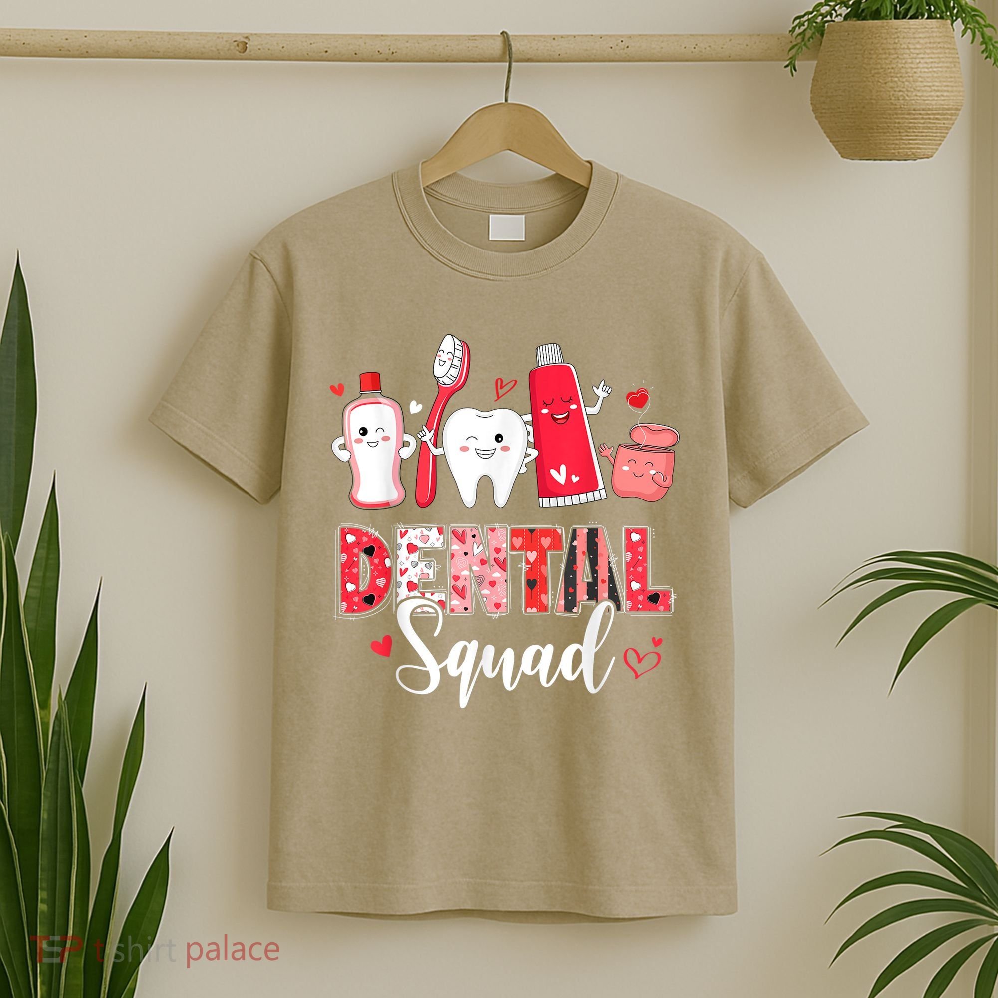 Dental Squad Dental Gift Assistant Dentist Happy Valentine's Day Gift T-Shirt