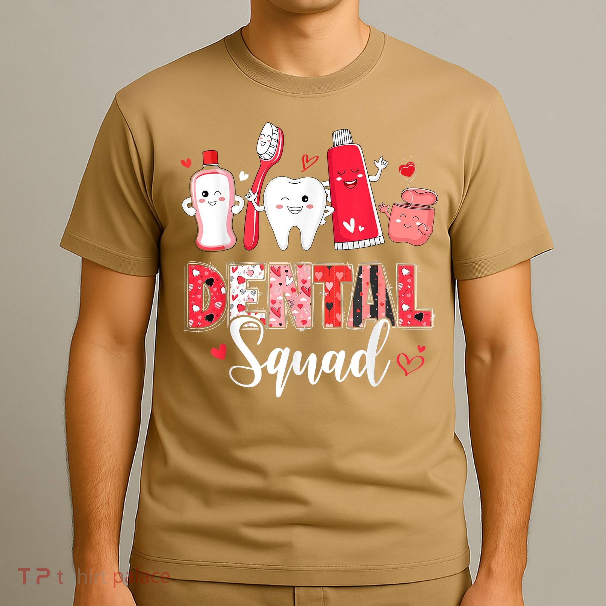 Dental Squad Dental Gift Assistant Dentist Happy Valentine's Day Gift T-Shirt