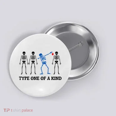 Dancing Skeleton Diabetes Button