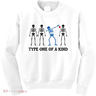 Dancing Skeleton Diabetes Kids Sweatshirt