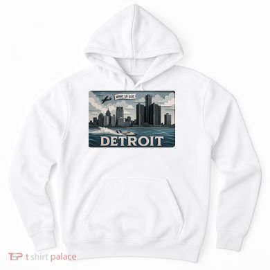 Detroit Skyline Design With 'What Up Doe’  Hoodie