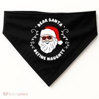 Dear Santa Define Naughty Funny St Nick Claus Christmas USA-Made Doggie Bandana thumb 0