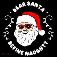 Dear Santa Define Naughty Funny St Nick Claus Christmas Women's Hoodie thumb 2