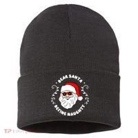 Dear Santa Define Naughty Funny St Nick Claus Christmas Sustainable Knit Beanie thumb 0