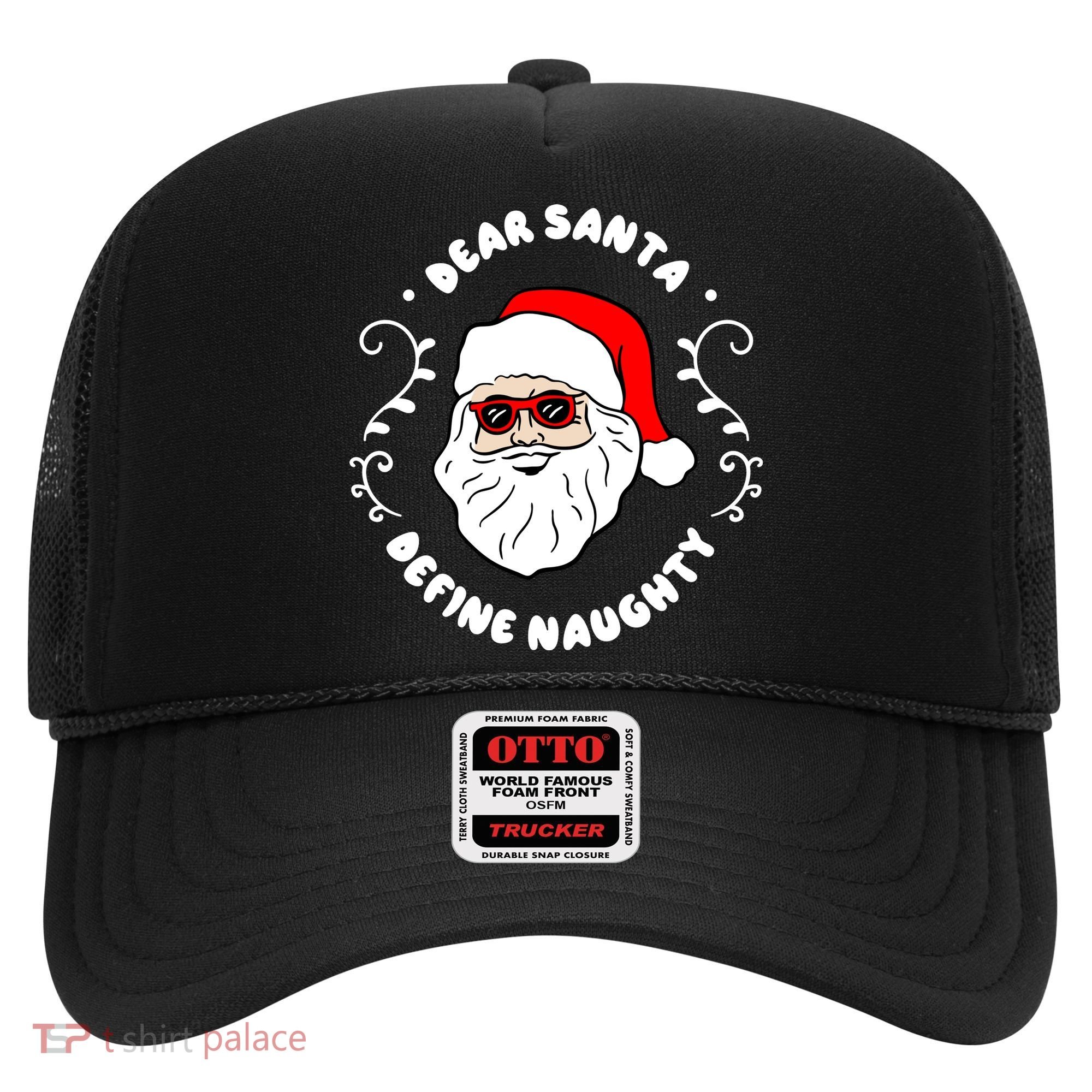 Dear Santa Define Naughty Funny St Nick Claus Christmas Hat