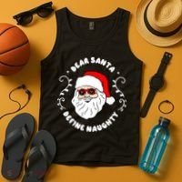 Dear Santa Define Naughty Funny St Nick Claus Christmas Tank Top thumb 4