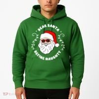 Dear Santa Define Naughty Funny St Nick Claus Christmas Hoodie thumb 2