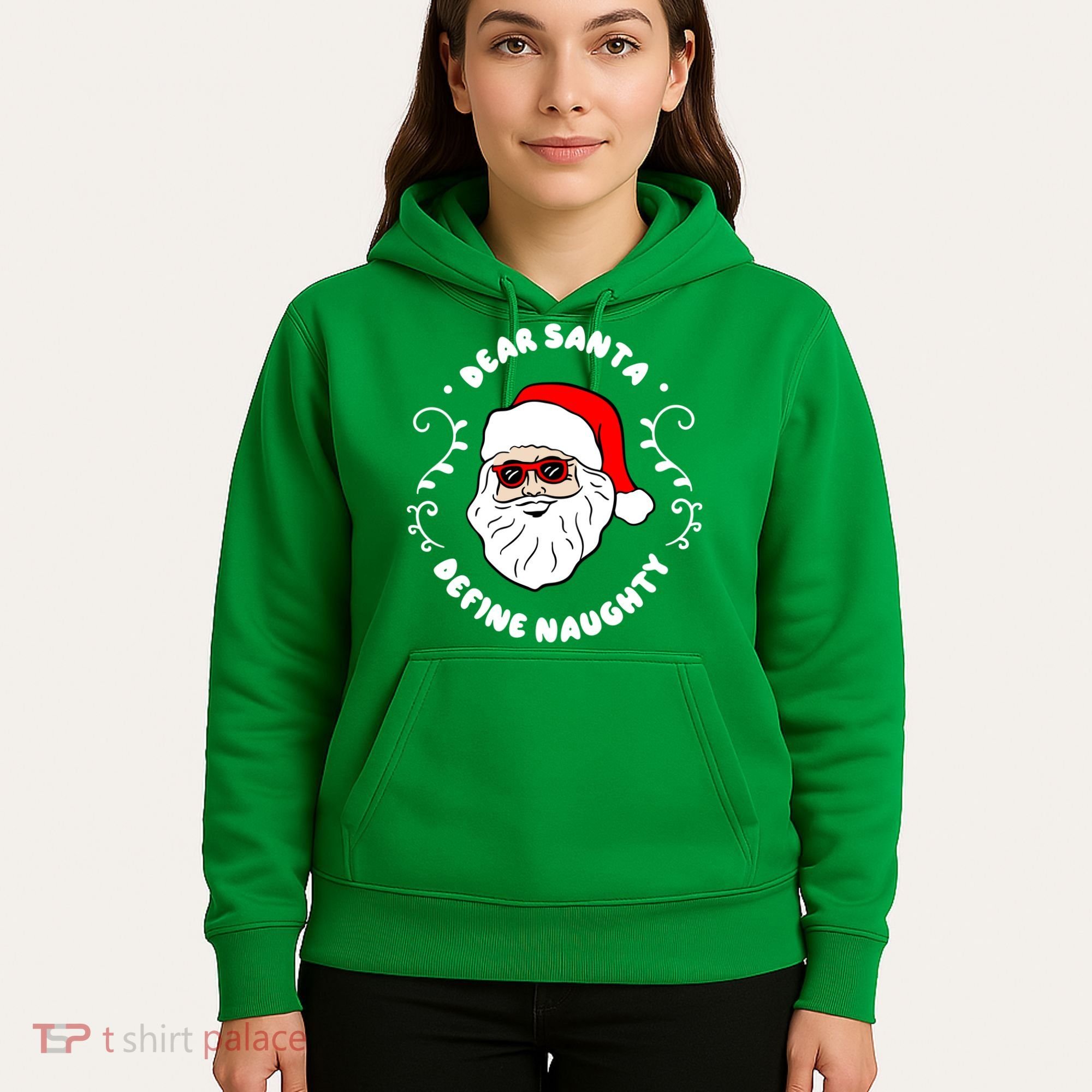 Dear Santa Define Naughty Funny St Nick Claus Christmas Hoodie