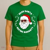 Dear Santa Define Naughty Funny St Nick Claus Christmas T-Shirt thumb 3