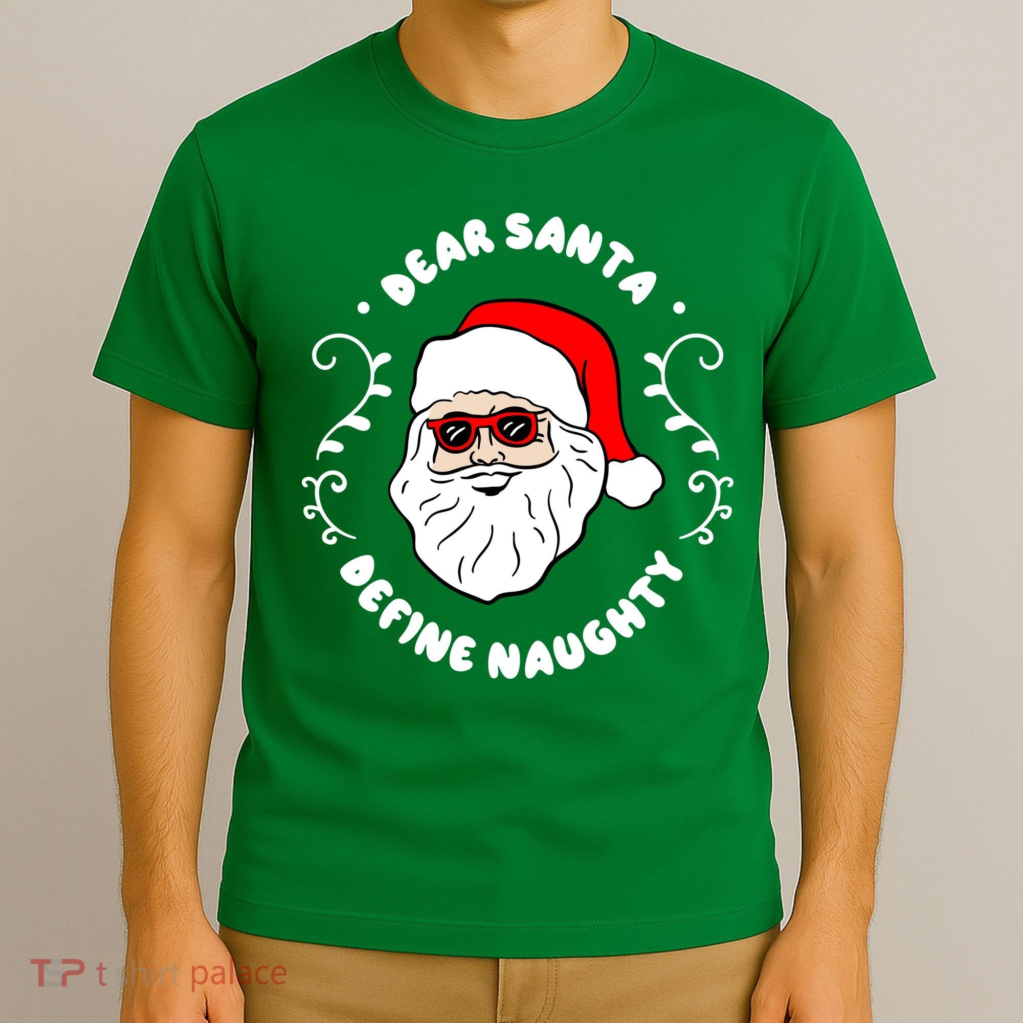 Dear Santa Define Naughty Funny St Nick Claus Christmas T-Shirt