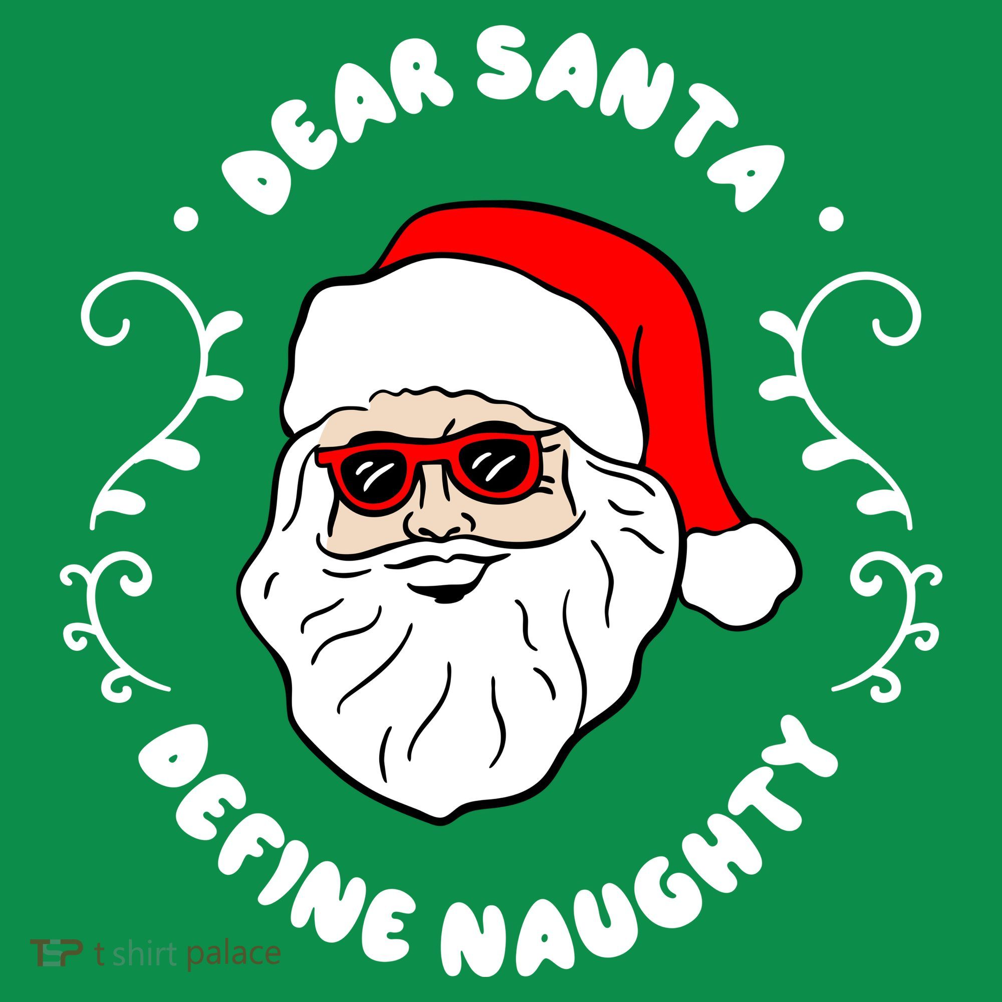 Dear Santa Define Naughty Funny St Nick Claus Christmas Coaster