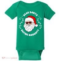 Dear Santa Define Naughty Funny St Nick Claus Christmas Baby Bodysuit thumb 0