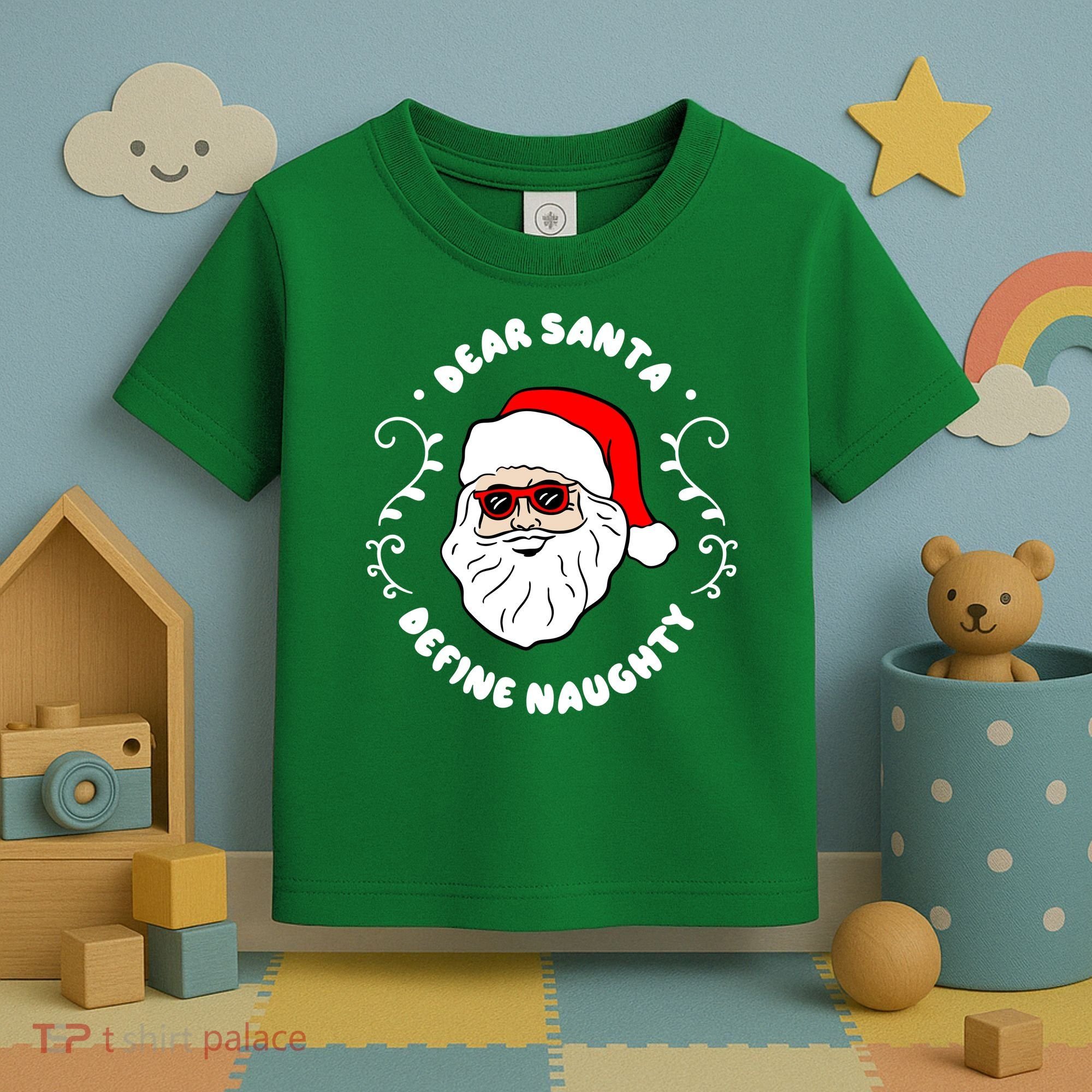 Dear Santa Define Naughty Funny St Nick Claus Christmas Toddler T-Shirt