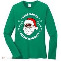 Dear Santa Define Naughty Funny St Nick Claus Christmas Women's Long Sleeve Shirt thumb 0
