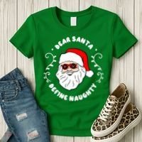 Dear Santa Define Naughty Funny St Nick Claus Christmas Women's T-Shirt thumb 3