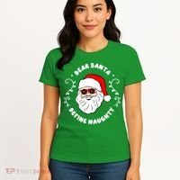 Dear Santa Define Naughty Funny St Nick Claus Christmas Women's T-Shirt thumb 4
