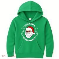 Dear Santa Define Naughty Funny St Nick Claus Christmas Kids Hoodie thumb 0