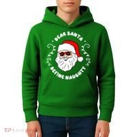 Dear Santa Define Naughty Funny St Nick Claus Christmas Kids Hoodie thumb 4