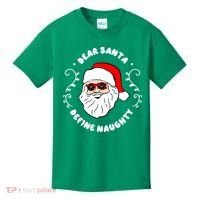 Dear Santa Define Naughty Funny St Nick Claus Christmas Kids T-Shirt thumb 0