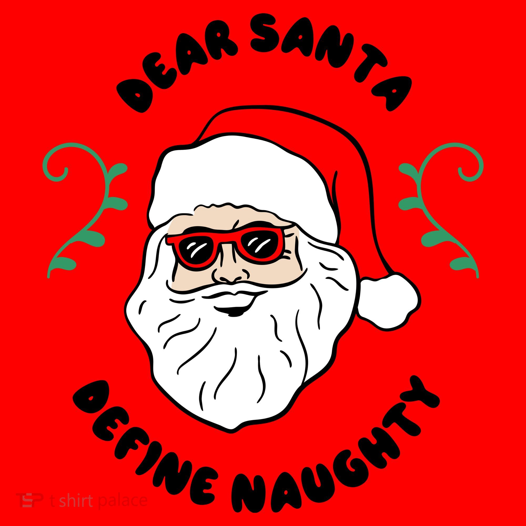 Dear Santa Define Naughty Funny St Nick Claus Christmas Santa Hat