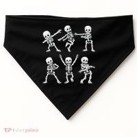 Dancing Skeletons Dance Challenge Boy Girl Kids Halloween USA-Made Doggie Bandana thumb 0