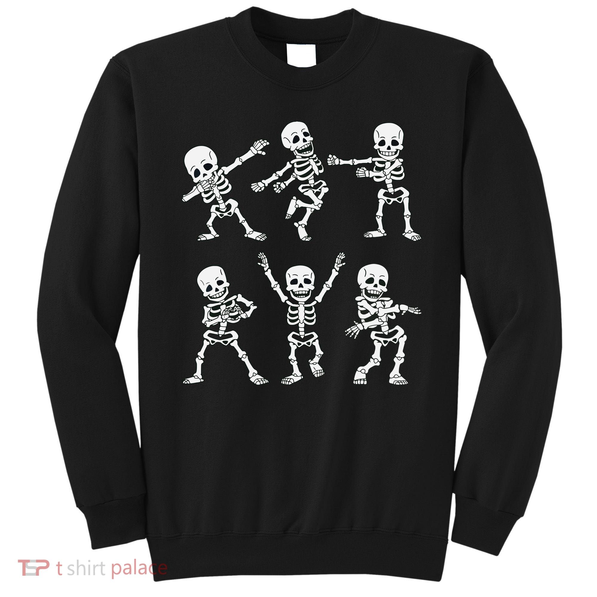 Dancing Skeletons Dance Challenge Boy Girl Kids Halloween Sweatshirt