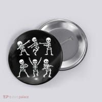 Dancing Skeletons Dance Challenge Boy Girl Kids Halloween Button thumb 0