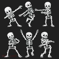Dancing Skeletons Dance Challenge Boy Girl Kids Halloween Beanie thumb 2