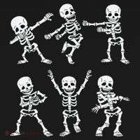 Dancing Skeletons Dance Challenge Boy Girl Kids Halloween Women's Hoodie thumb 2