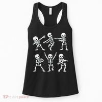 Dancing Skeletons Dance Challenge Boy Girl Kids Halloween Women's Tank Top thumb 0